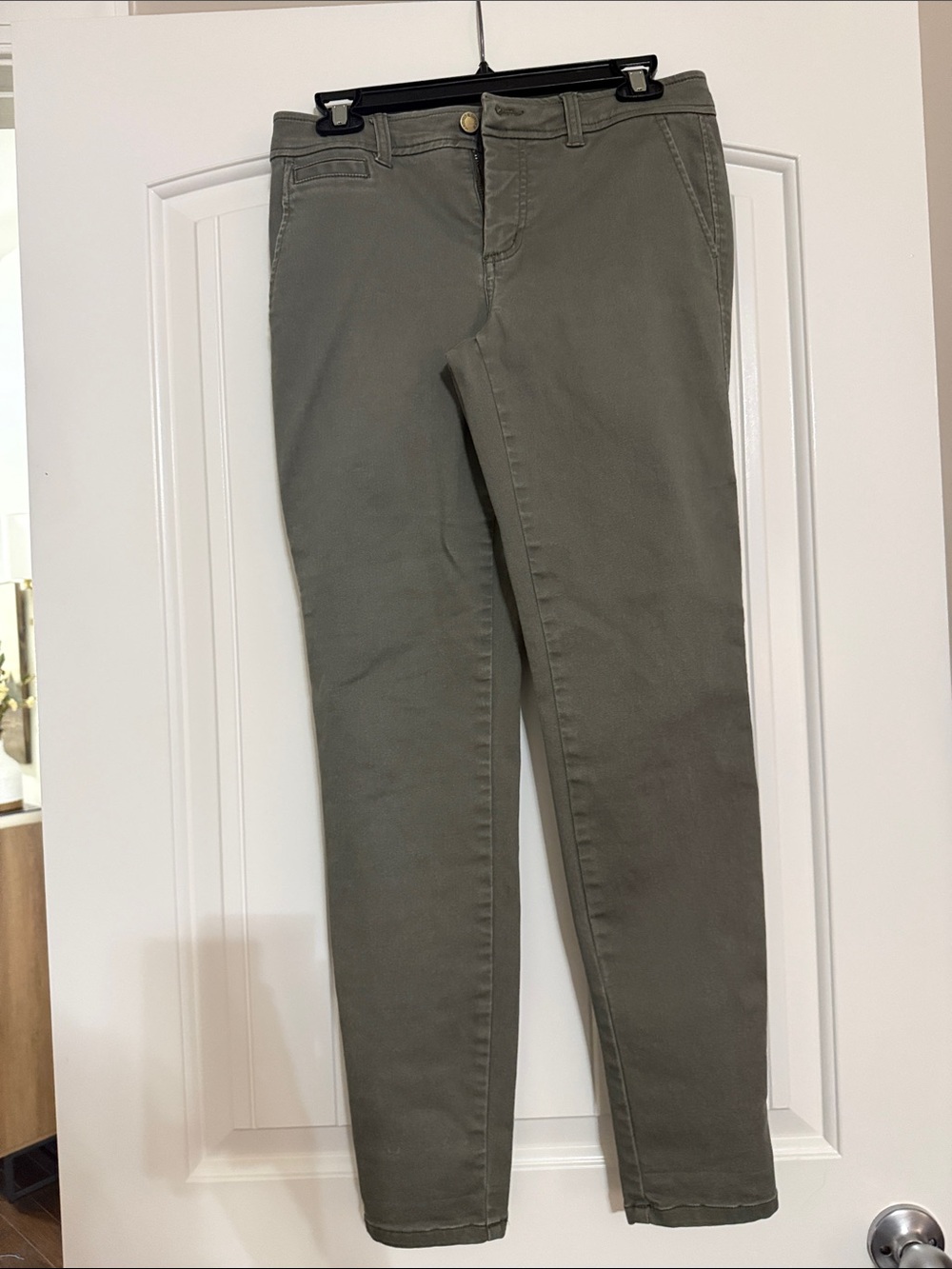 Market & Spruce Olive-Green Cropped Ankle Pants